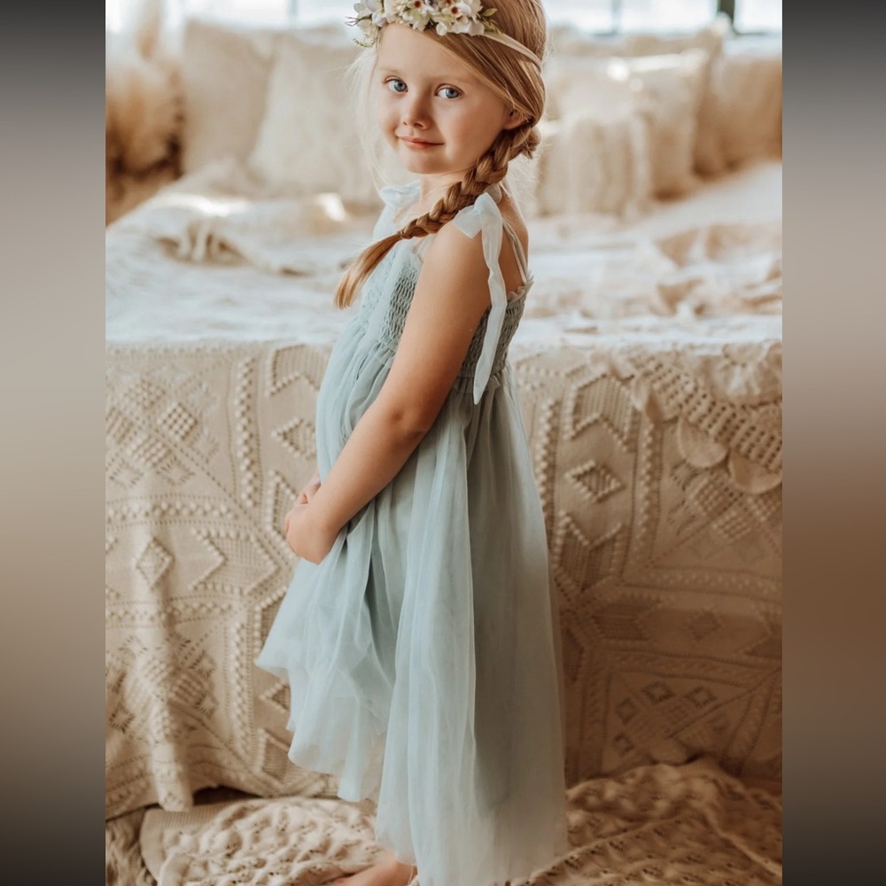 Indie Blue Isa High-Low Dress (airy blue tulle) size 10/12 - Picture 2 of 5